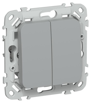 Выключатель 2-кл. СП FLITE ВС12-1-0-ФлС 10А механизм сер. IEK FI-V20-0-10-1-K03