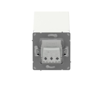Розетка силовая KANT IP44 2P+E защ. шторки с крышкой бел. магнолия DKC 7000013