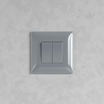 Переключатель 2-кл. 2мод. СП Avanti "Закаленная сталь" 16А сер. DKC 4404114