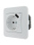 Розетка 1-м СП Karina 16А с заземл. с заряд. устройством USB механизм бел. LEZARD 707-0288-181