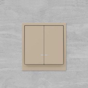 Выключатель 2-кл. KANT с подсветкой ванильн. марципан DKC 7015134