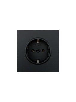 Розетка 1-мест. с/з ПБТ СП ZIMA IP20 16А безвинт. зажим черн. бархат LEZARD 704-4288-122BQC