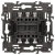 Переключатель 2-кл. СП Elegance 14-1106-05 10А IP20 250В 10AX механизм антрацит Эра Б0034247