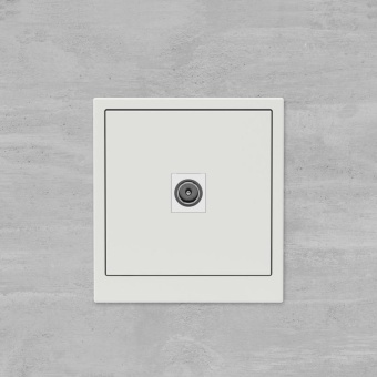 Розетка телевизионная одиночная TV KANT бел. песок DKC 7010503