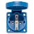 Розетка панельная 112 скрытая 2P+PЕ 16А 220В IP44 с защ. крышкой EKF ps-112-16-220