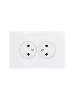 Розетка 2-м СП OSEN без заземл. ПБТ белая LEZARD 743-0200-128B