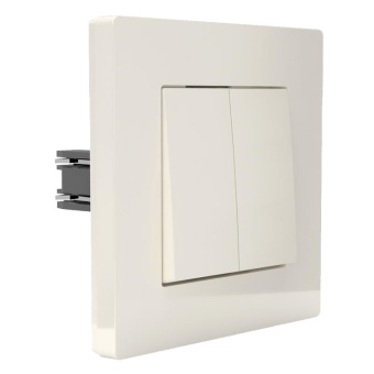 Выключатель 2-кл. СП Pixel 10А IP20 в сборе беж. TOKOV ELECTRIC TKE-PX-V2F-C02