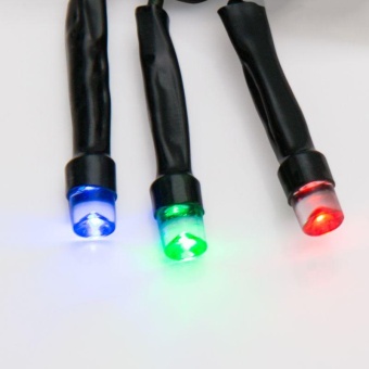 Гирлянда светодиодная "Твинкл Лайт" 10м 80LED мультиколор 5.7Вт 220-240В IP20 с контроллером 8 режимов провод ПВХ темн. зел. Neon-Night 303-049