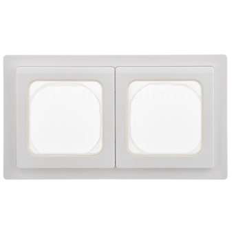 Рамка 2-м СП FLITE Рпро-2-55-ФлБ IP55 бел. IEK FI-M20-32-55-K01