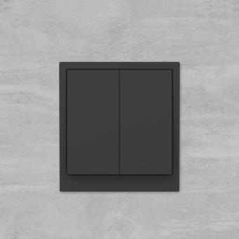 Выключатель 2-кл. KANT черн. уголь DKC 7012104