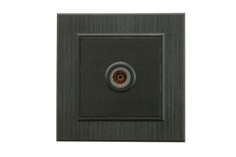 Розетка TV проходная Karea LINE STAR чер. Makel 86054007