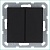 Переключатель проходной 2-кл. 10А IP20 механизм черн. матов. soft touch Jasmart G3022PB
