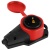 Колодка 1-м с заземл. 16A IP44 KX-1e-RED-IP44 каучук. красн. Эра Б0068412