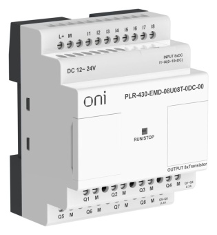 Модуль расширения входов выходов ПЛК 430 4 DI 4 UI (0-10В/DI) 8 TO 24В DC ONI PLR-430-EMD-08U08T-0DC-00