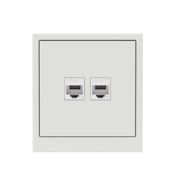 Розетка компьютерная 2-м KANT RJ45 кат.6A без шторки бел. песок DKC 7010674