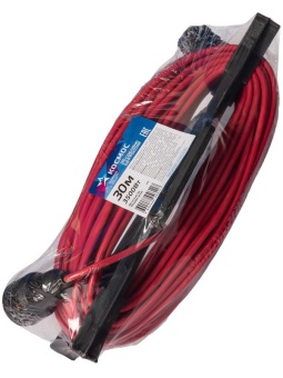 Удлинитель-шнур на рамке 1х30м без заземл. 16А IP20 3.5кВт ПВС 2х1.5 РС16 КОСМОС YPKsm30m-1g(16A)