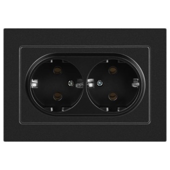 Розетка 2-м СП Accent 6-205-05 16А IP20 250В 2P+E Schuko AL/CU антрацит Intro Б0063494