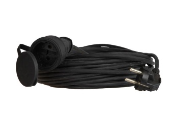 Удлинитель-шнур 1х30м 10А IP44 3500Вт 220-350В КГ 2х1.0мм каучук КОСМОС YSHKsm30m-1g(10A)KG