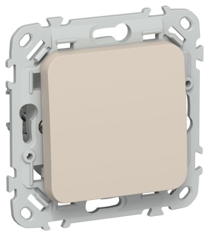 Выключатель проходной 1-кл. СП FLITE ВС61-1-0-ФлЛ 10А механизм льняной IEK FI-V12-0-10-1-K88