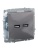 Розетка BRITE USB A+A 3.1А РЮ10-1-БрС механизм сталь IEK BR-U21-D31-K46