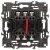 Выключатель 2-кл. СП Elegance 14-1105-05 10А IP20 250В 10AX с подсветкой механизм антрацит Эра Б0034241