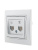 Розетка компьютерная + телефонная 2-м СП Mira RJ45 + RJ11 сер. метал. LEZARD 701-1010-143