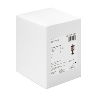 Светильник Heim 1х40Вт E27 IP44 ландшафтный Voltega VGL7210FL-01BR