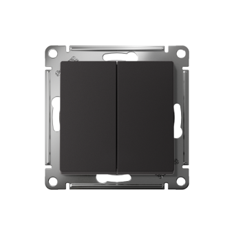 Выключатель 2-кл. AtlasDesign (сх. 5) 10AX быстрозажим. клем. механизм карбон SE ATN001051S