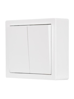 Выключатель 2-кл. ОП LETO бел. LEZARD 752-0200-101