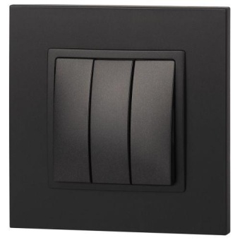 Выключатель 3-кл. СП Elegance 14-1107-05 10А IP20 250В 10AX механизм антрацит Эра Б0034254