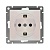 Розетка 1-м СП Афина 16А IP20 с заземл. механизм жемчуж. Universal A0028-OBr