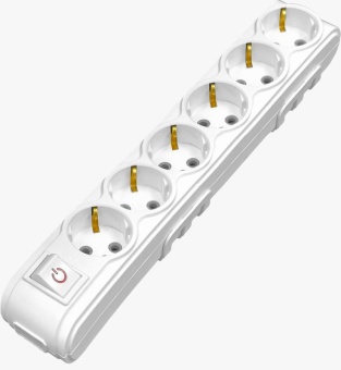 Колодка 6-м с защитой от детей MOTTO с/з и выкл. ARVIA 35 01 1006 500