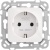 Розетка СП FLITE РС11-1-ФлБ 16А с заземл. без защ. шторок безвинтовое крепление механизм бел. IEK FI-R11-16-1-K01