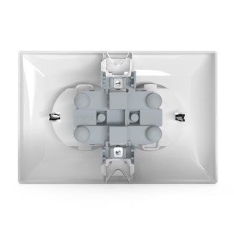 Розетка 2-м СП AVA 16А IP20 с заземл. защ. шторки в сборе бел. TOKOV LIGHT TKL-AV-R2FZSF-C01
