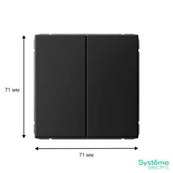 Переключатель 2-кл. ArtGallery (сх. 6/2) 10AX механизм карбон SE GAL001065