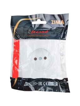 Розетка 1 мест. б/з СП ZIMA IP20 16А ПБТ безвинт. зажим бел. LEZARD 704-0288-121BQC
