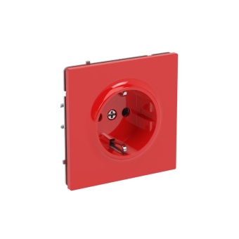 Розетка силовая KANT 2P+E без шторки красн. сатин DKC 7001033