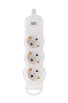 Колодка удлинителя 3-мест. с заземл. РПр03 IEK WYP10-D-KP-16-03-ZS-K01
