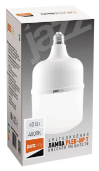 Лампа светодиодная высокомощная PLED-HP-T120 40Вт 4000К нейтр. бел. E27 3400лм 220В/50Гц JazzWay 1038920