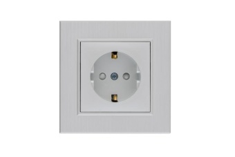 Розетка 1-м Karea LINE STAR с заземл. жемчуж. Makel 86100028