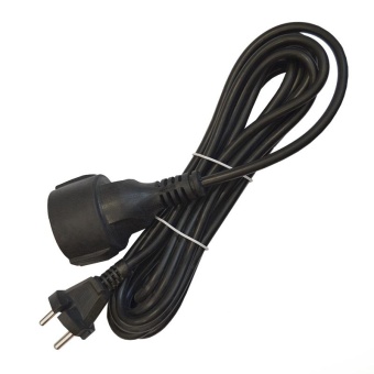 Удлинитель-шнур 1х5м без заземл. 10А IP20 ПВС 2х1 черн. DOMTOK 2340