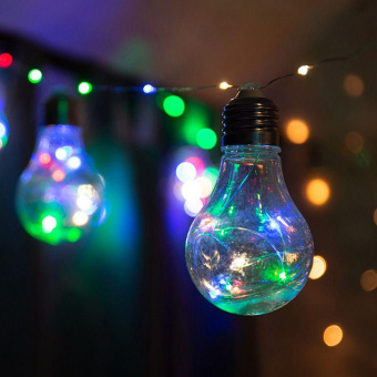 Гирлянда светодиодная "Ретро-лампы" 3м 100LED мультиколор 1.5Вт IP20 Neon-Night 303-079