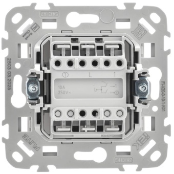 Выключатель 2-кл. СП FLITE ВС12-1-0-ФлБ 10А механизм бел. IEK FI-V20-0-10-1-K01