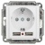 Розетка 1-м СП Accent 6-410-01 16А IP20 250В P+E Schuko защ. шторки + 2хUSB бел. Intro Б0063689