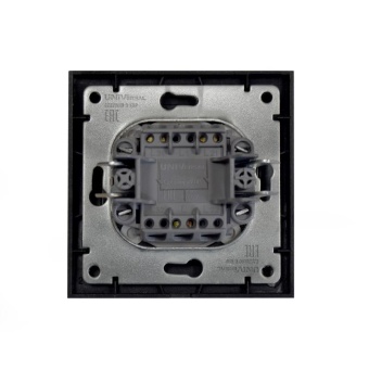 Выключатель 1-кл. СП Бриллиант 10А IP20 в сборе графит Universal 7947366-Gr