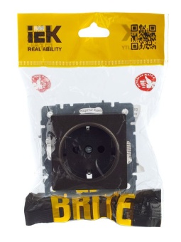 Розетка 1-м СП BRITE РС11-1-0-БрТБ 16А с заземл. без защ. шторки механизм бронза IEK BR-R11-16-K45