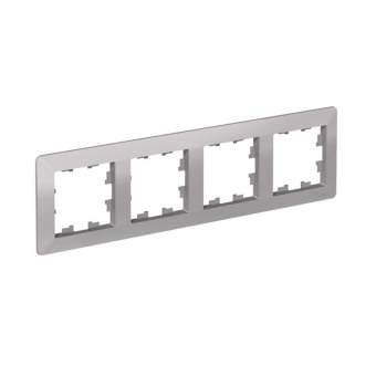 Рамка 4-м AtlasDesign Air алюм./дым. черн. SE ATN220304