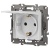 Розетка Elegance 14-2103-01М 16А 250В 2P+E Schuko защ. шторки с крышкой матов. бел. Эра Б0065808