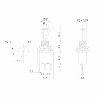 Тумблер 250В 3А (3с) ON-ON 1п Micro (MTS-102) Rexant 36-4010