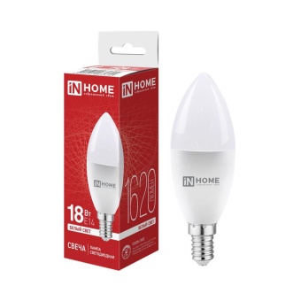 Лампа светодиодная LED-СВЕЧА-VC 18Вт свеча 4000К E14 1620лм 230В IN HOME 4690612065304